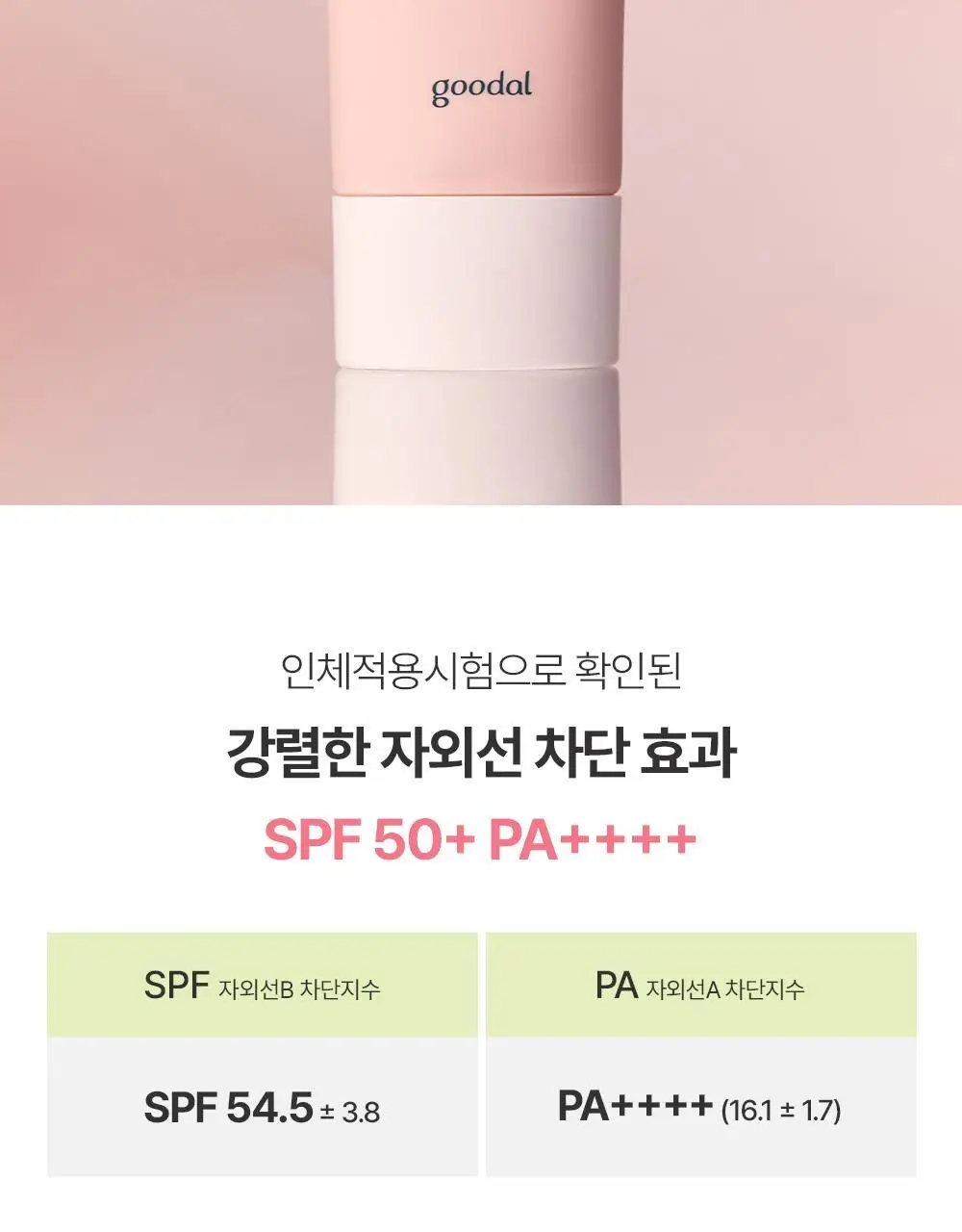 [핑크톤업] 구달 맑은 어성초 진정 수분 톤업 선크림 50ml 1+1 기획 상세페이지 6